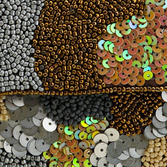 America & Beyond Sequin Beaded Camouflage Shoulder Handbag - Picture 5 of 5